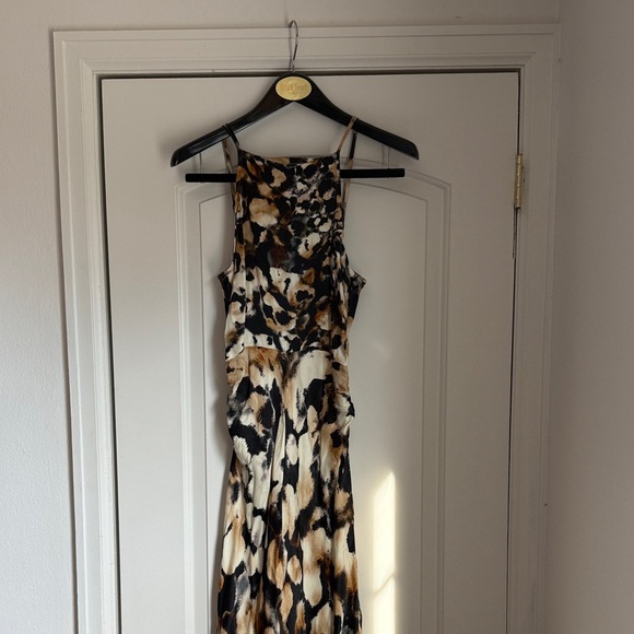 Abstract Leopard Print Maxi Dress - Picture 1 of 4